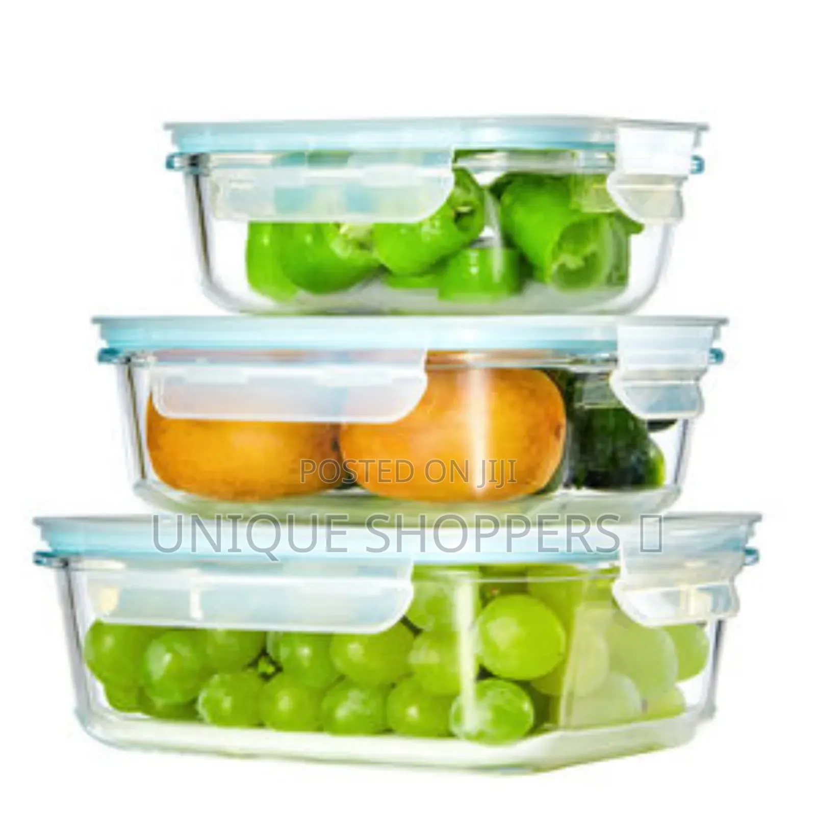 3in1 Glass Preservation Bowls With Air Tight Silicon Covers