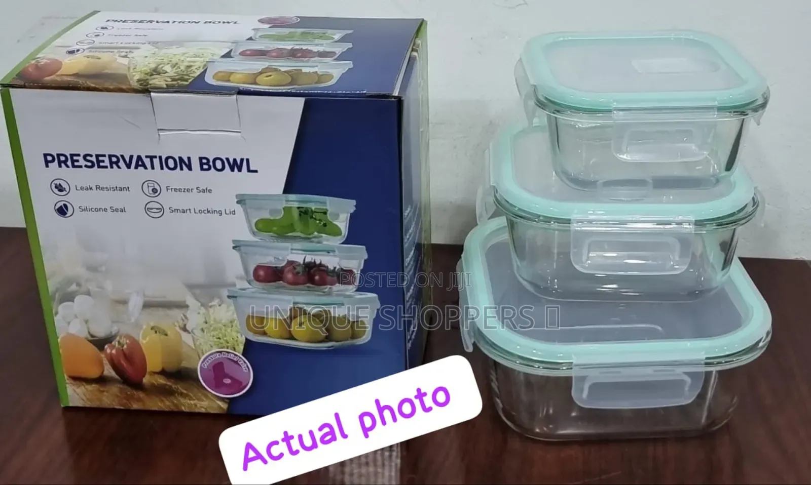 3in1 Glass Preservation Bowls With Air Tight Silicon Covers