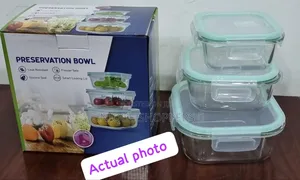 3in1 Glass Preservation Bowls With Air Tight Silicon Covers