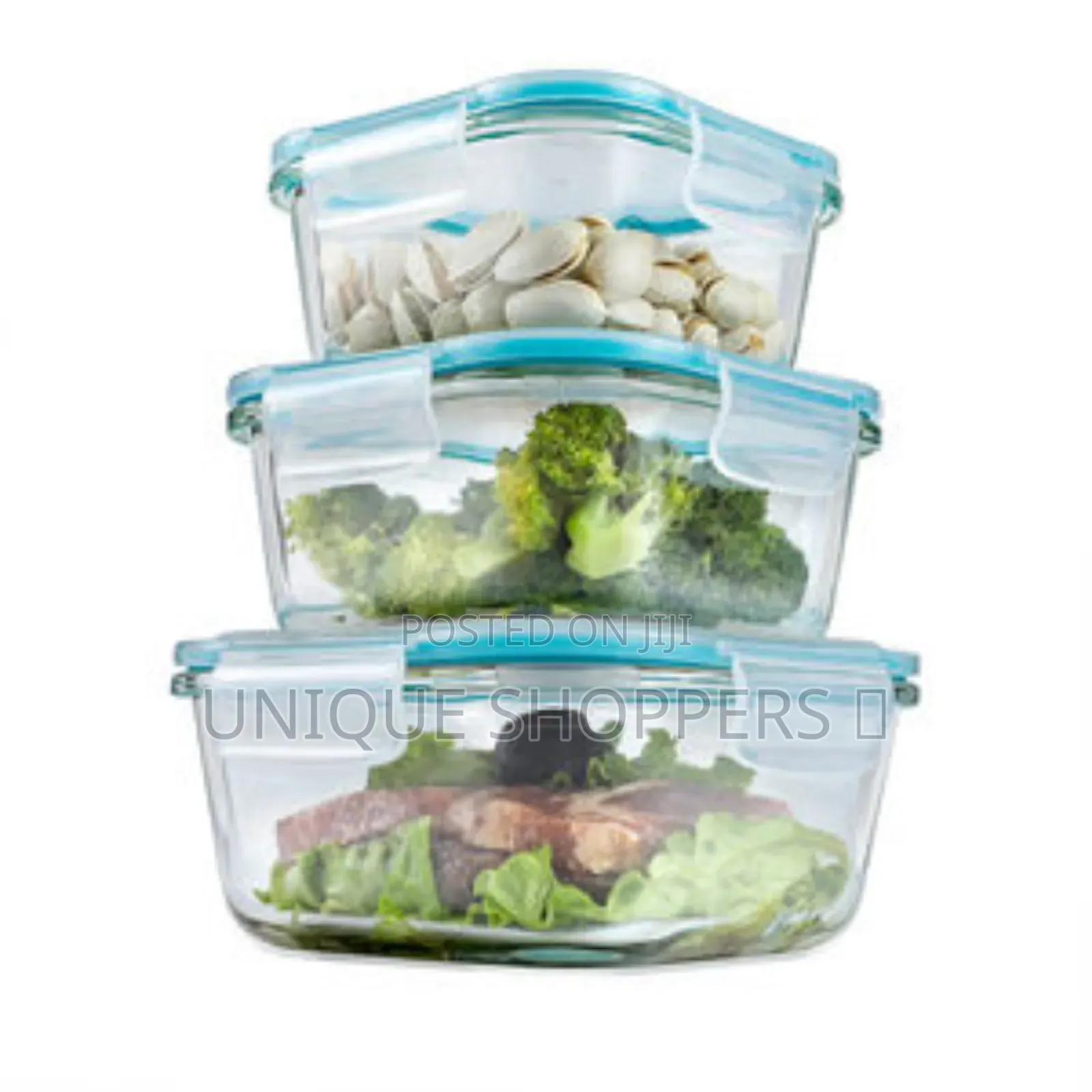 3in1 Glass Preservation Bowls With Air Tight Silicon Covers