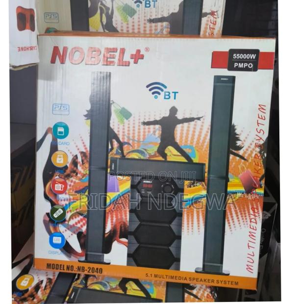 Nobel Tall Boy Speakers-Bt Hometheare-55000w Pmpo- Nb 2040