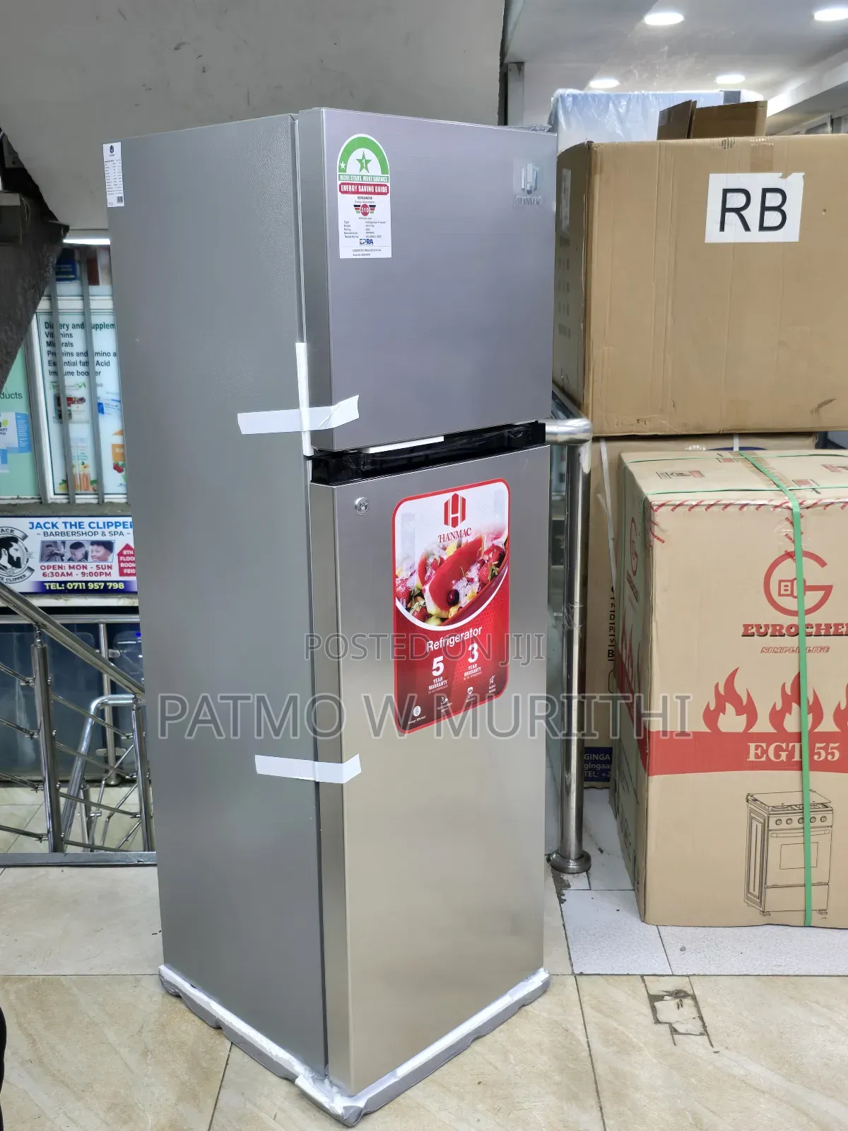 Fridge -Hanmac 173l Fridge Double Door