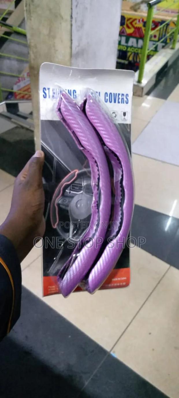 Pink/Purple Color 2pc Classy Steering Cover