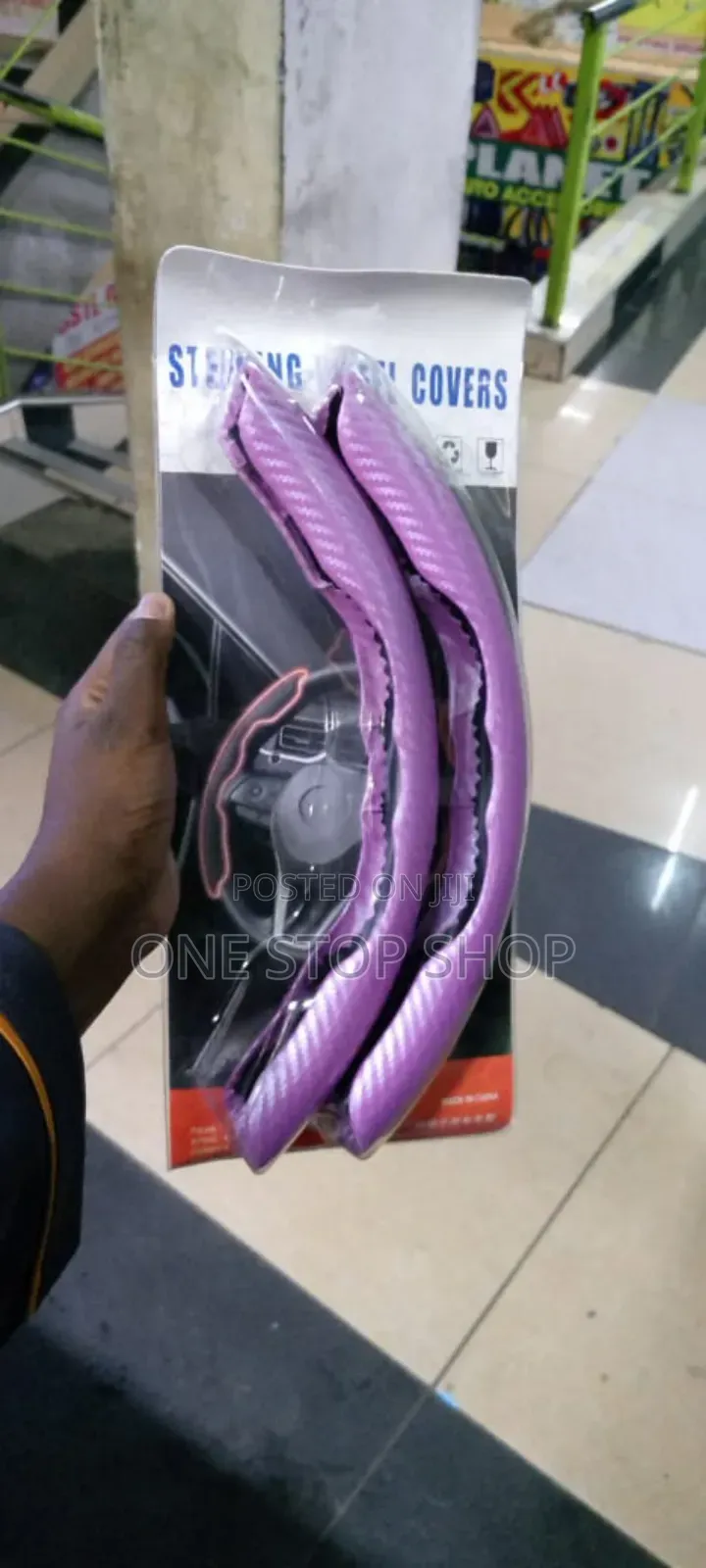 Pink/Purple Color 2pc Classy Steering Cover