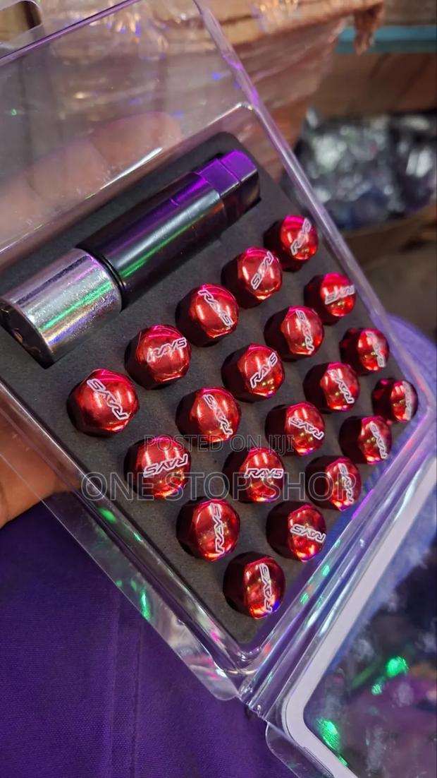Red Sportish 20pcs Lock Nuts