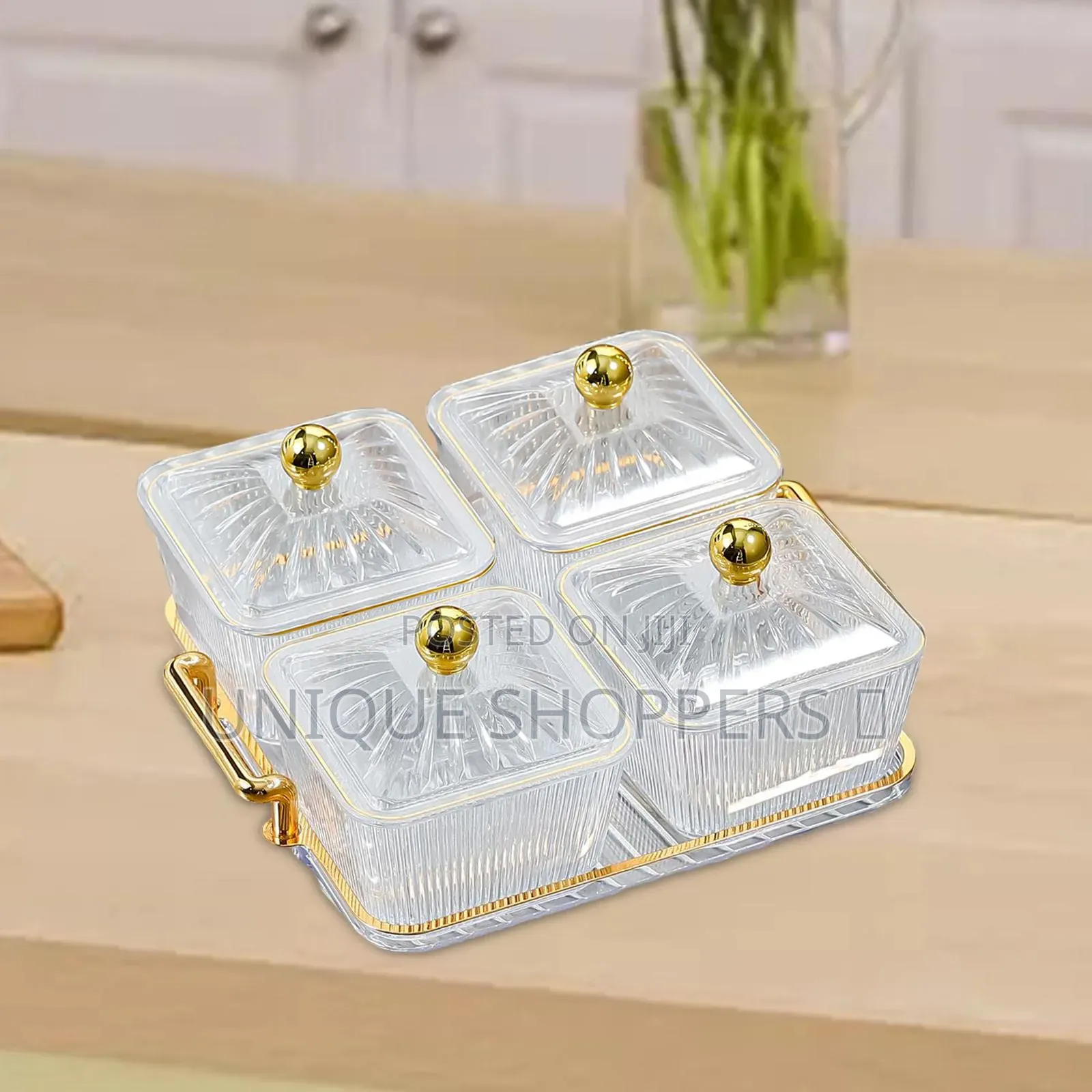Acrylic Tray + 4pcs 300ml Candy Storage Boxes