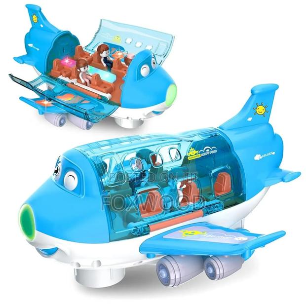 Electric Aeroplane Toy With Flashing Led Lights Sounds,