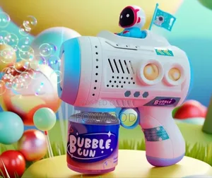 Astronaut-Themed Automatic Bubble Gun Toy,