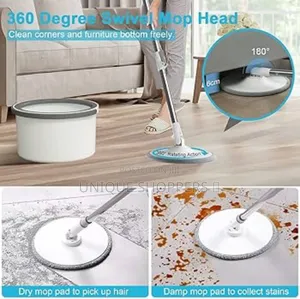 3600 Micro Fiber Spin Mop With Water Separation Bucket