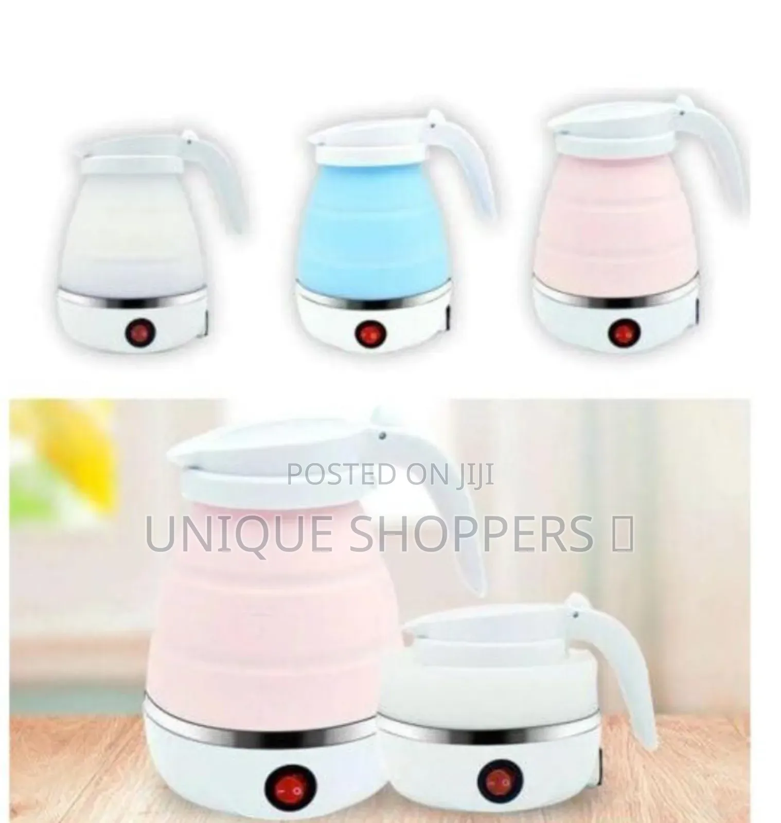 Foldable Portabl Electric Kettle With Silicone