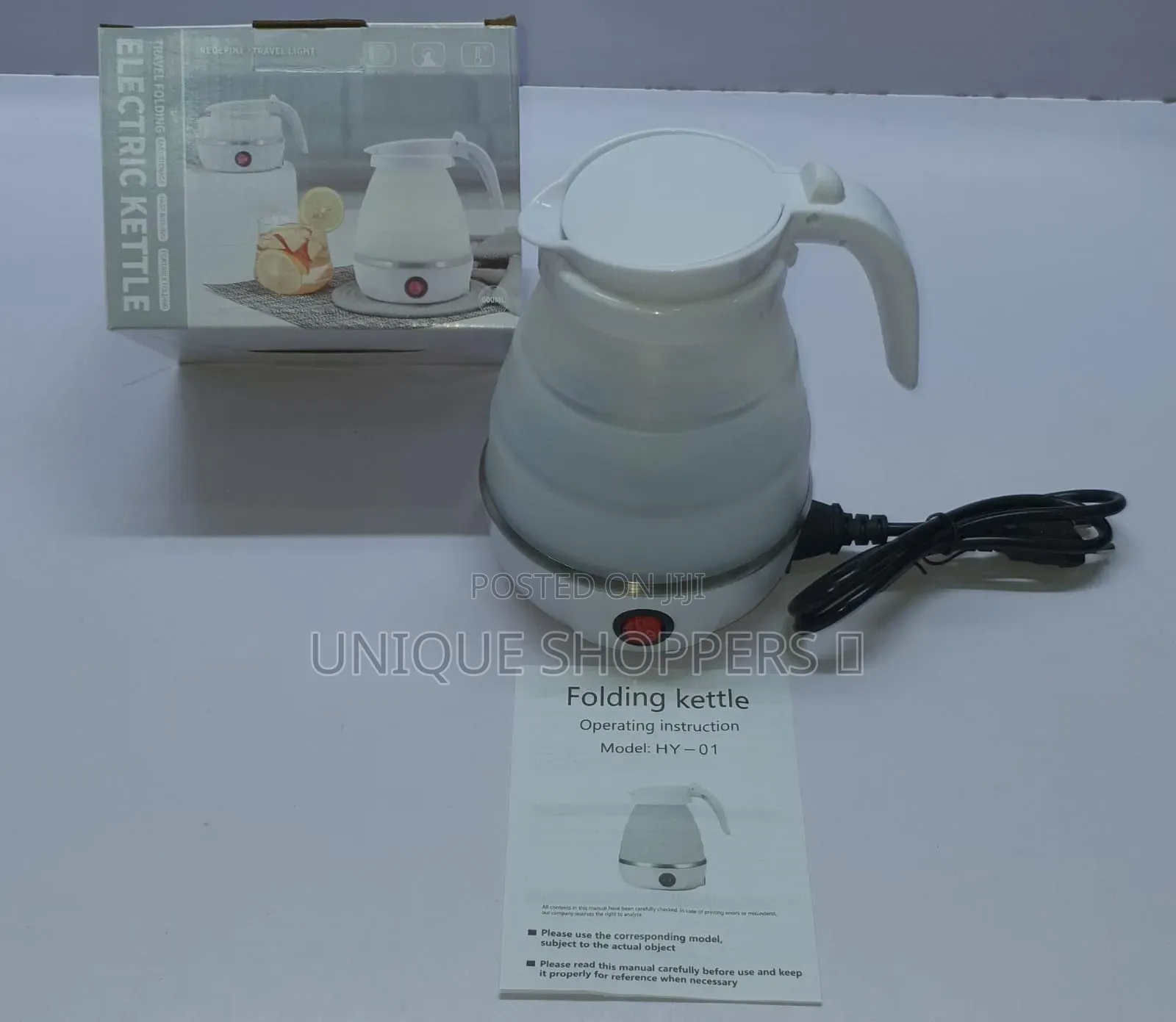 Foldable Portabl Electric Kettle With Silicone