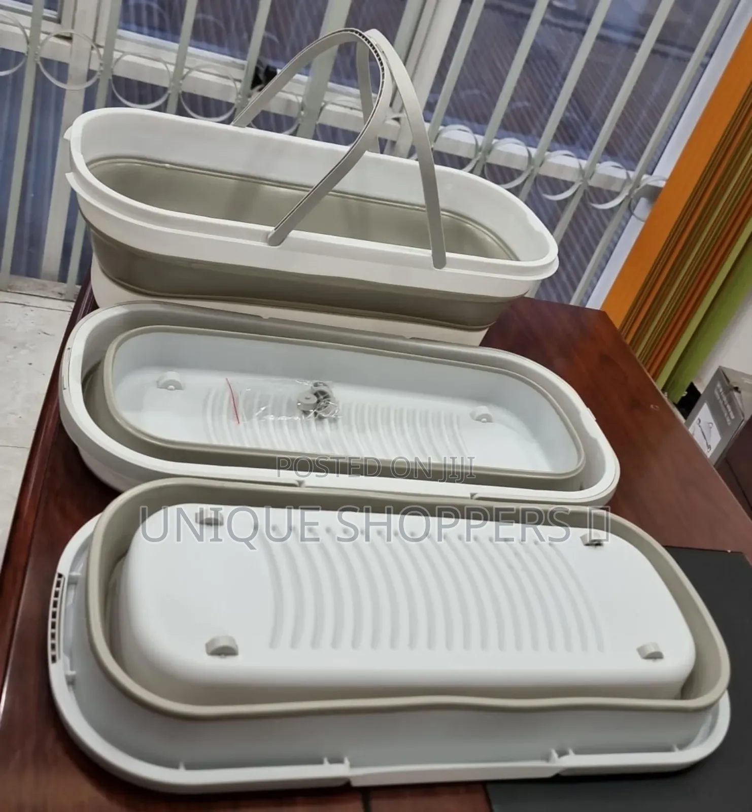 12litre Silicone Collapsible Mop Bucket 55x22x18cm