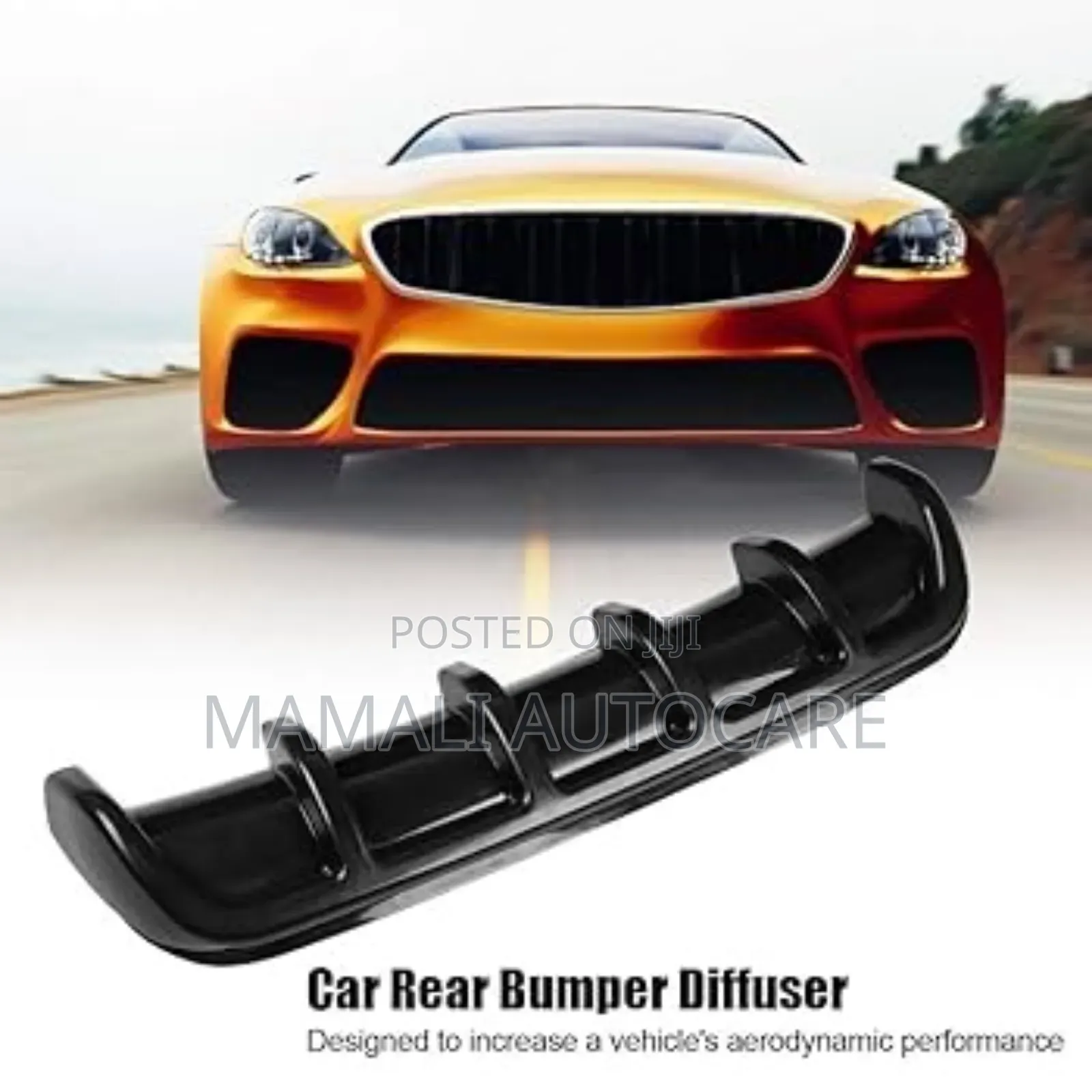 Universal Rear Bumper Lip Diffuser 6 Fin Style