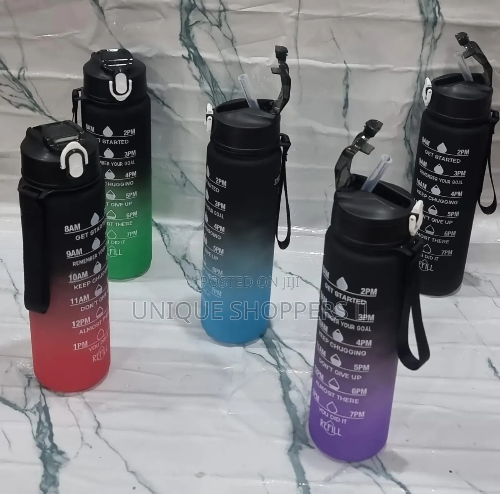 *Bpa Free 1l Motivation Water Bottle