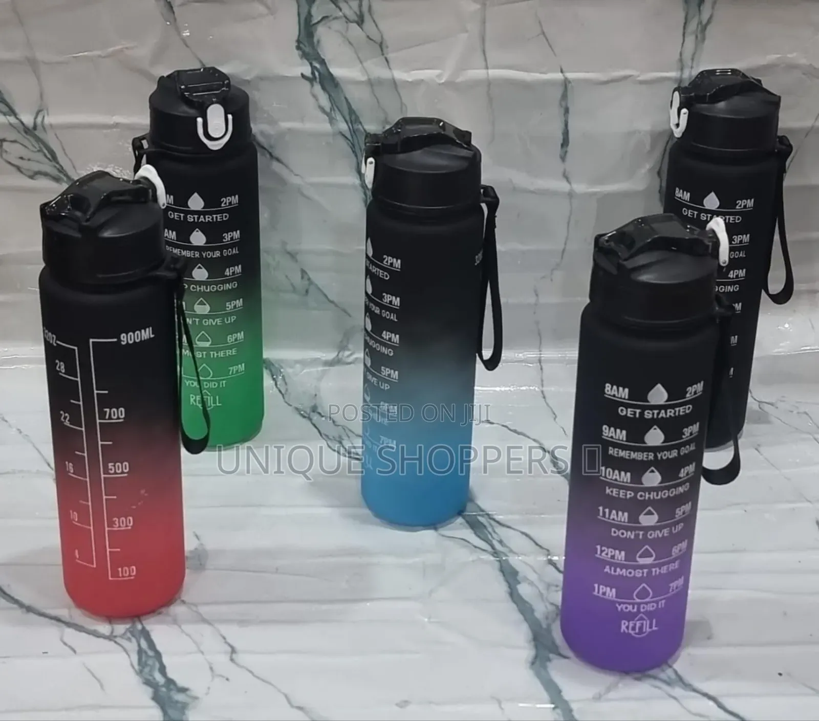 *Bpa Free 1l Motivation Water Bottle