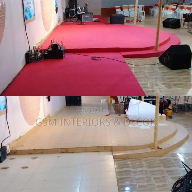 Red Carpets Church Carpets Pre and Post Installation