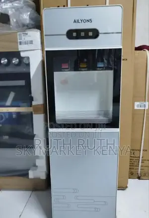 Hot Cold and Warm Ailyons Water Dispenser With Cups Cabinet