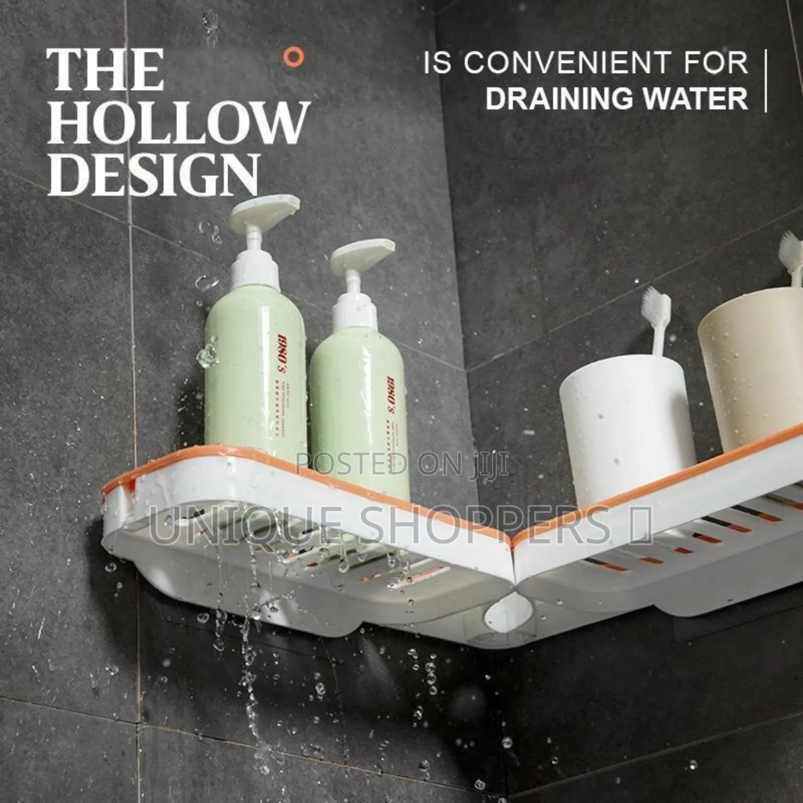 Rotating Any Angle Punch Free Corner Shelf Bathroom Organizer