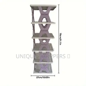 High 6 Layer Foldable Retracting Shoe Rack