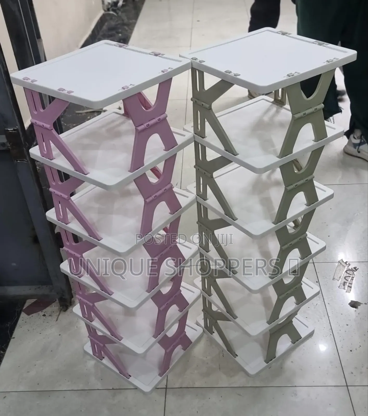 High 6 Layer Foldable Retracting Shoe Rack