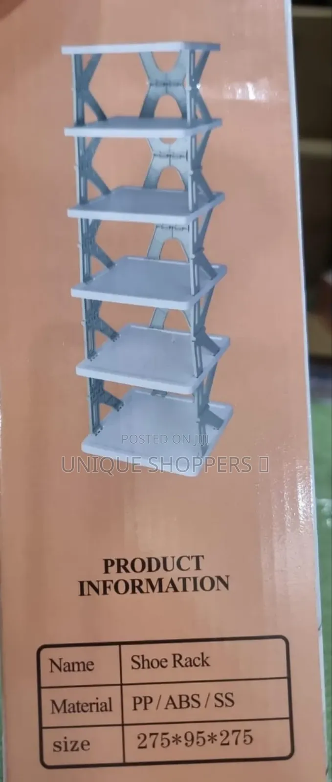 High 6 Layer Foldable Retracting Shoe Rack
