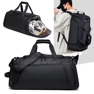 Waterproof Duffel Bag With Shoe Compartment Backpack Straps