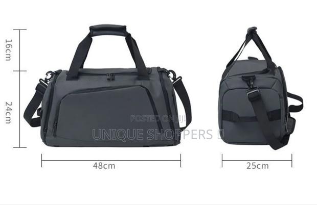 Waterproof Duffel Bag With Shoe Compartment Backpack Straps - thumbnail 2