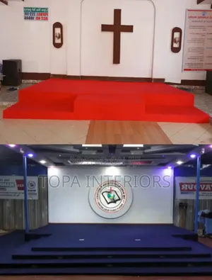 Blue and Red Altar Carpets Professional Installation Services