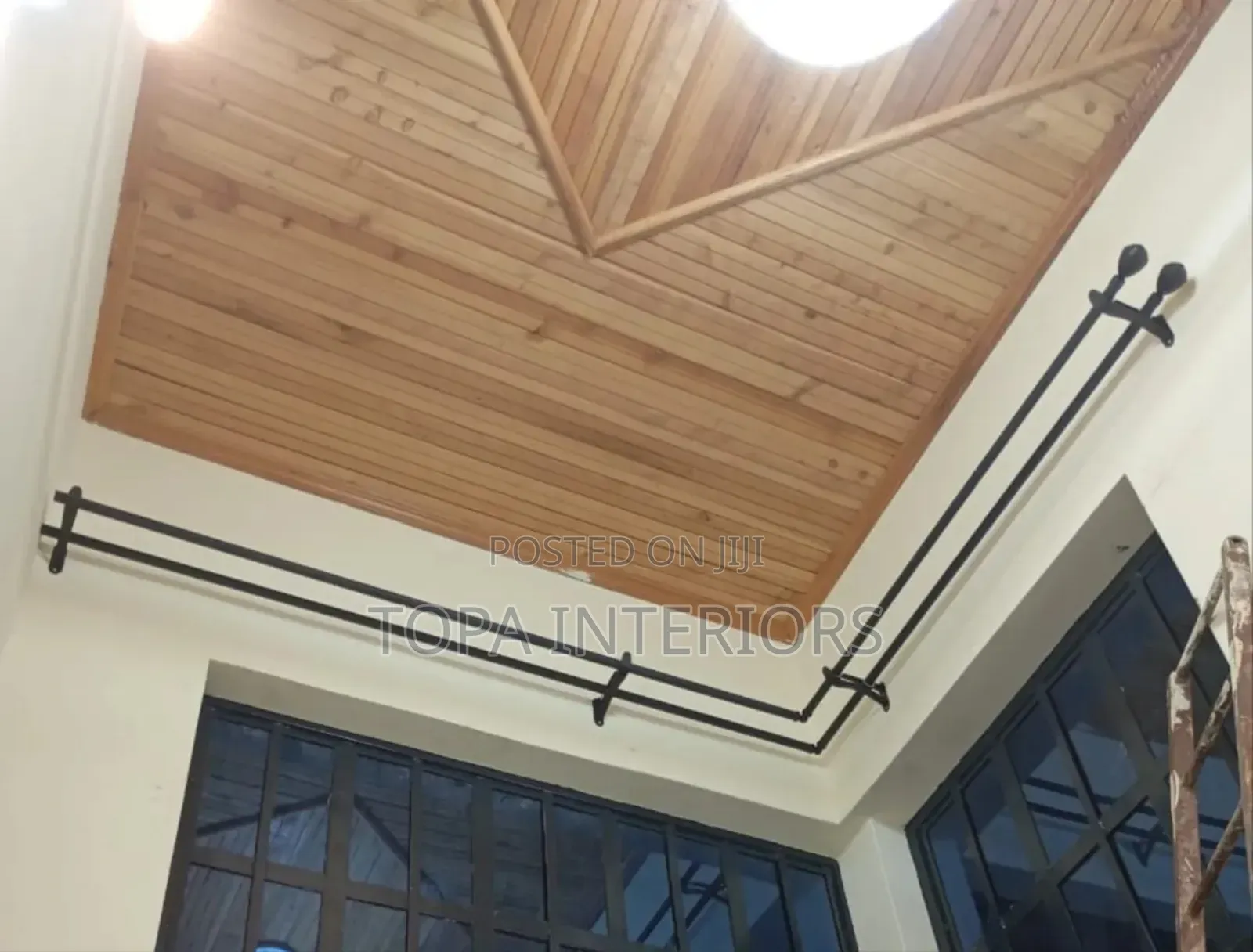L-Shaped Powder Coated Jua Kali Curtain Rods Supply and Installation