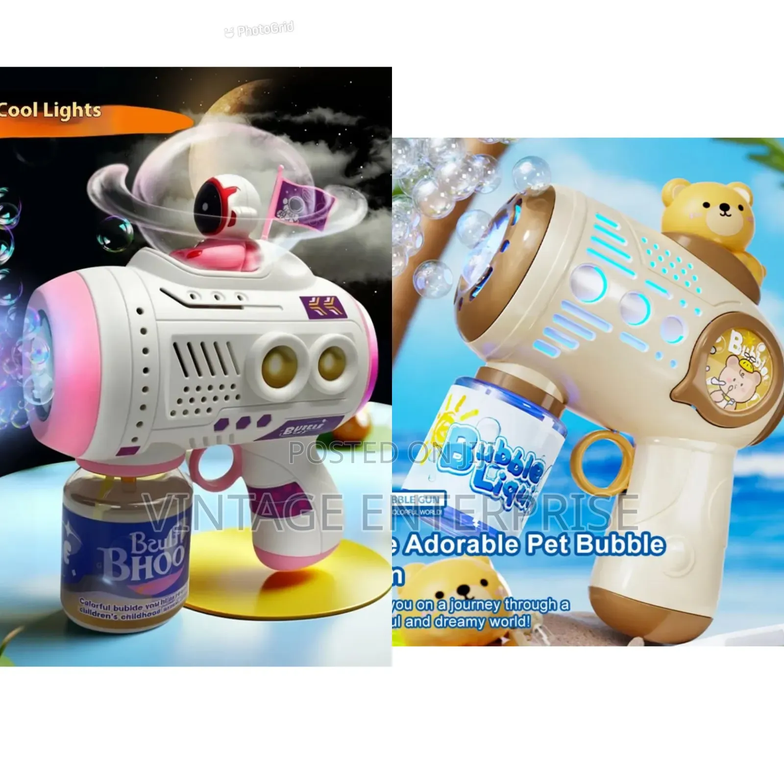 *Bubble Gun* Lights Battery Operated