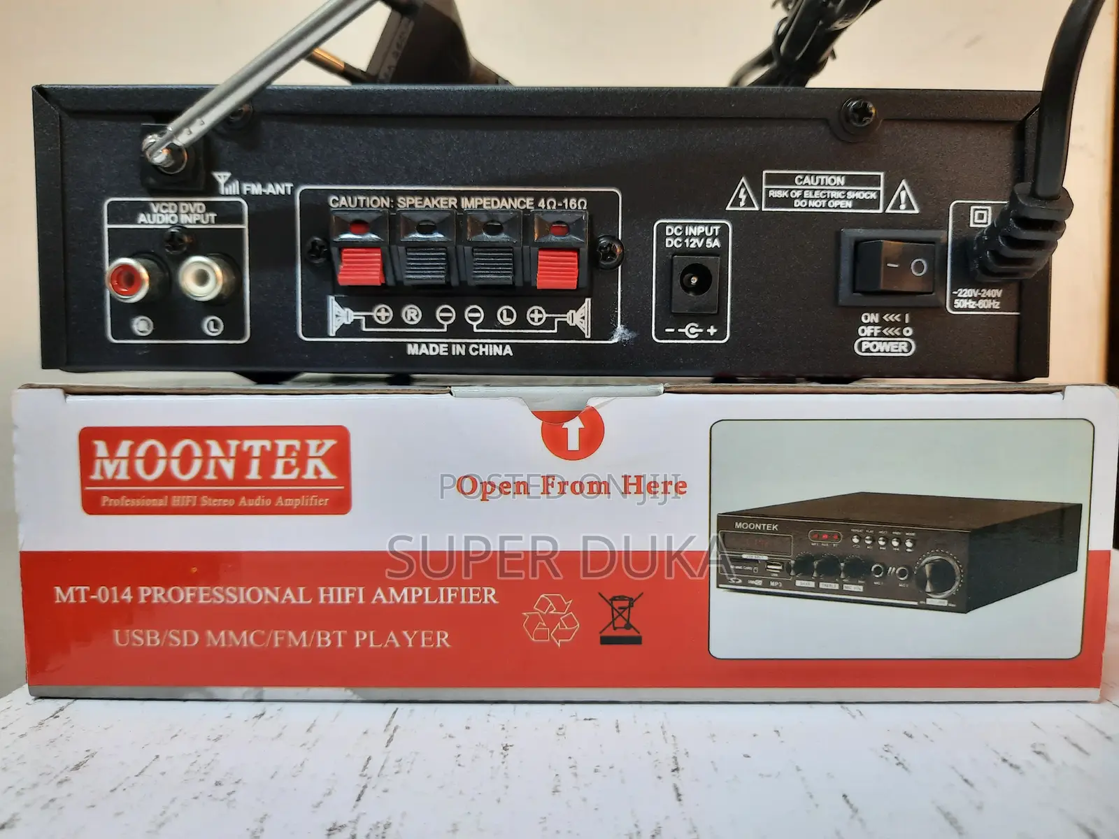 Amplifier.Moontek Mt-014.Bluetooth.Fm.Usb.Microphone.Aux.Mem