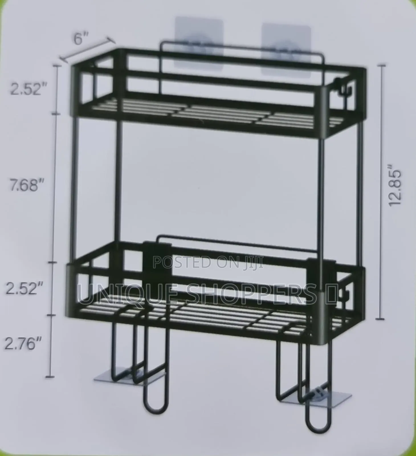 Metallic 2 Layer Over Toilet Storage Shelf