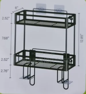 Metallic 2 Layer Over Toilet Storage Shelf