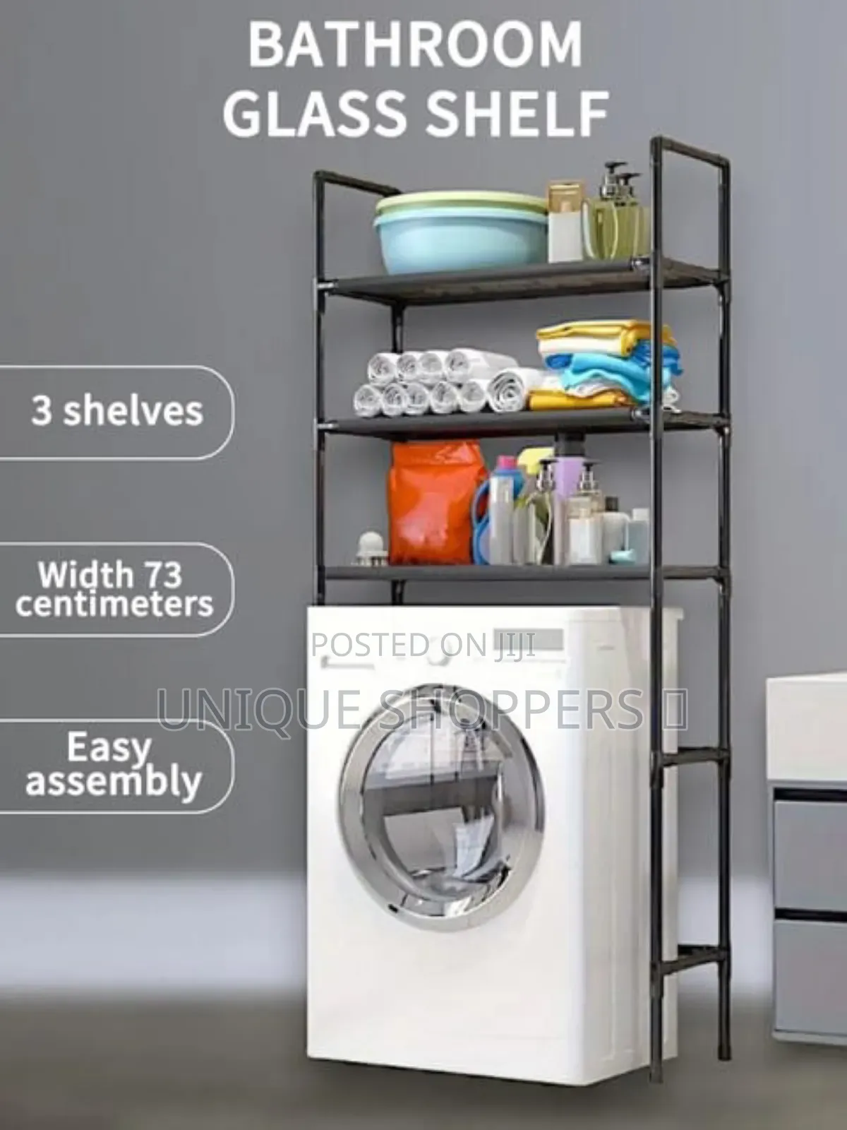 Metallic Frame 3 Layer PVC Canvas Wsb3002 Washing Machine Rack