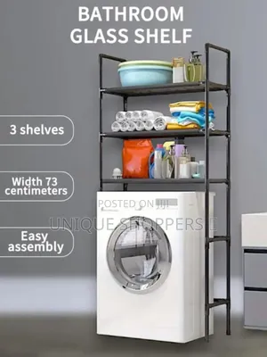 Metallic Frame 3 Layer PVC Canvas Wsb3002 Washing Machine Rack