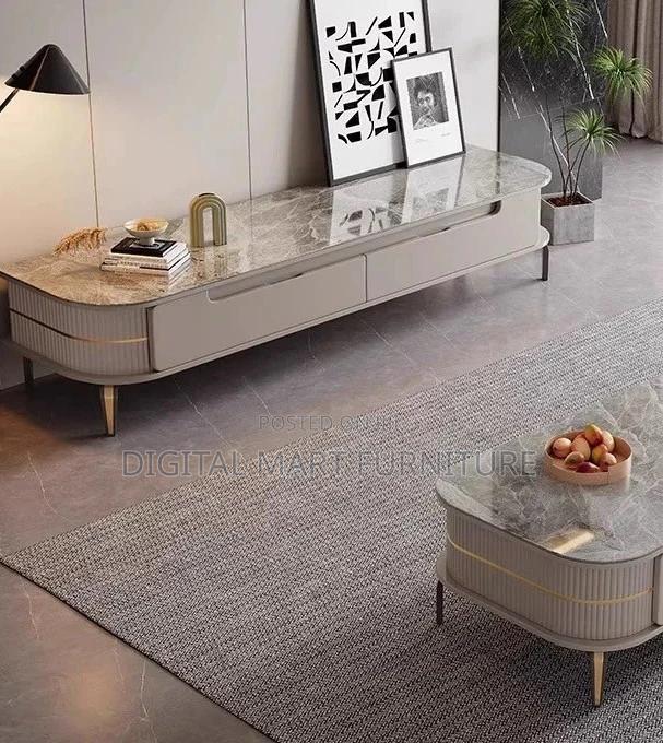 Tv Stand : White Smart Home Tv Stand - thumbnail 3
