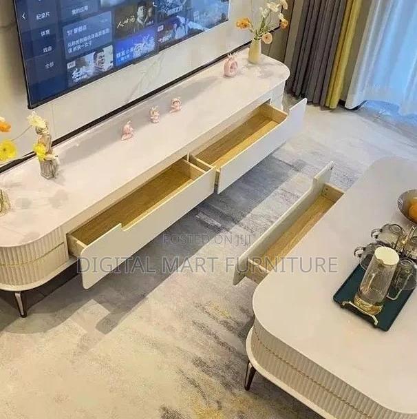 Tv Stand : White Smart Home Tv Stand - thumbnail 5