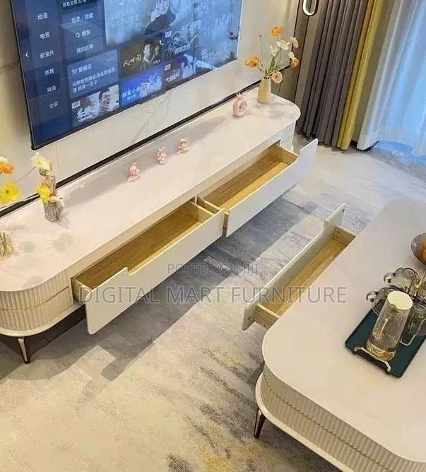 Tv Stand : White Smart Home Tv Stand - thumbnail 6