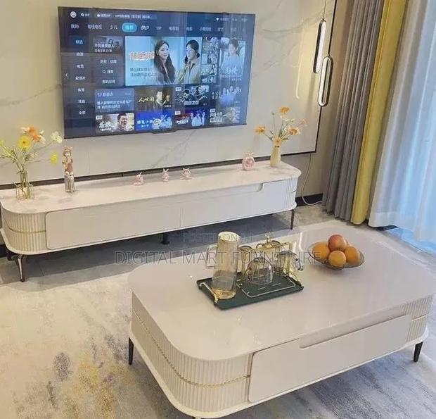 Tv Stand : White Smart Home Tv Stand - thumbnail 7