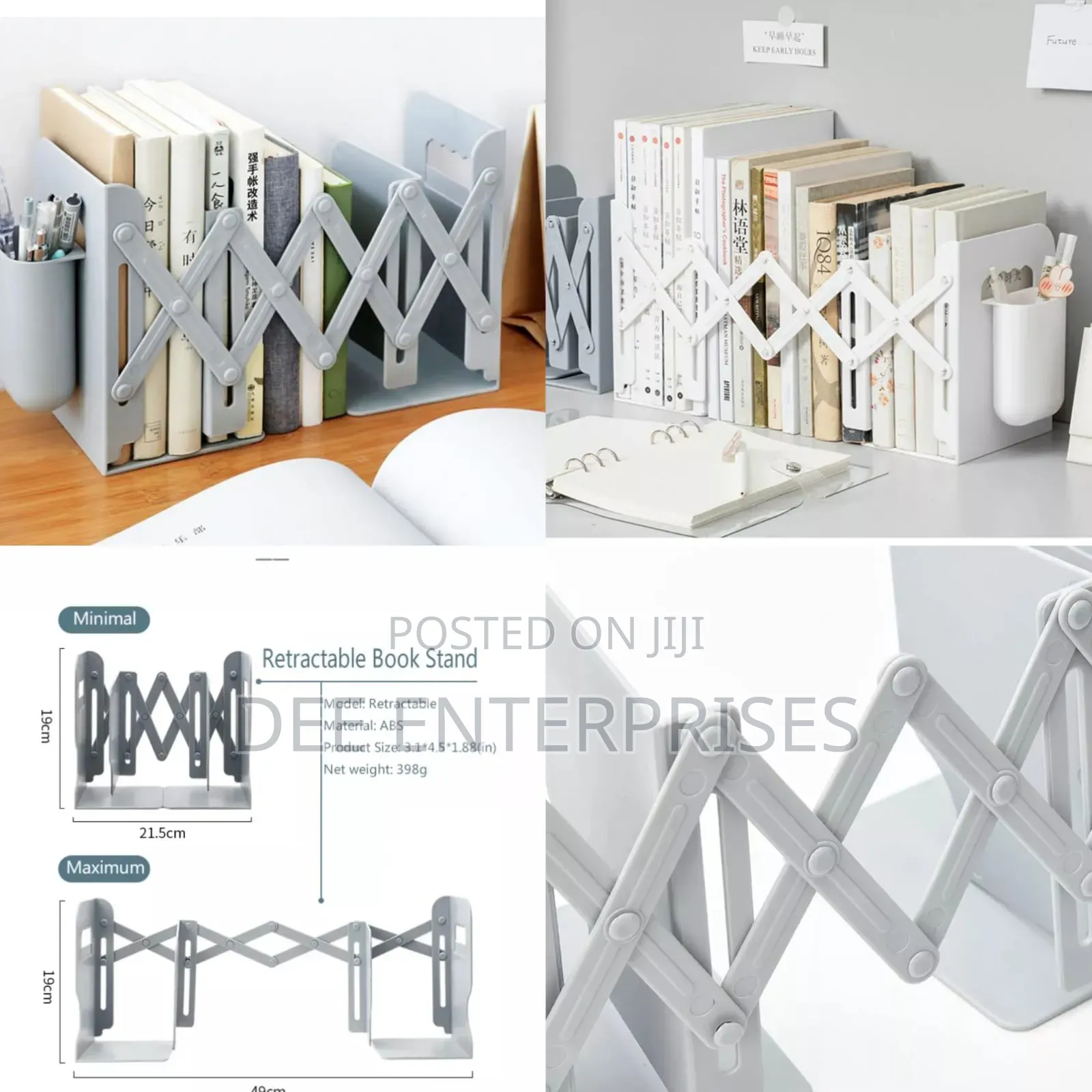Retractable Bookends for Shelves