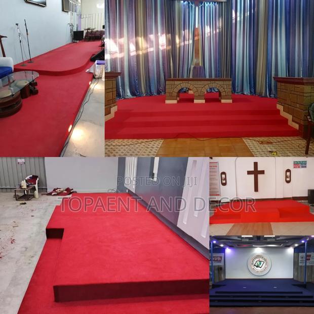 Red Carpets for Church Altar Decoration Supply and Installation
