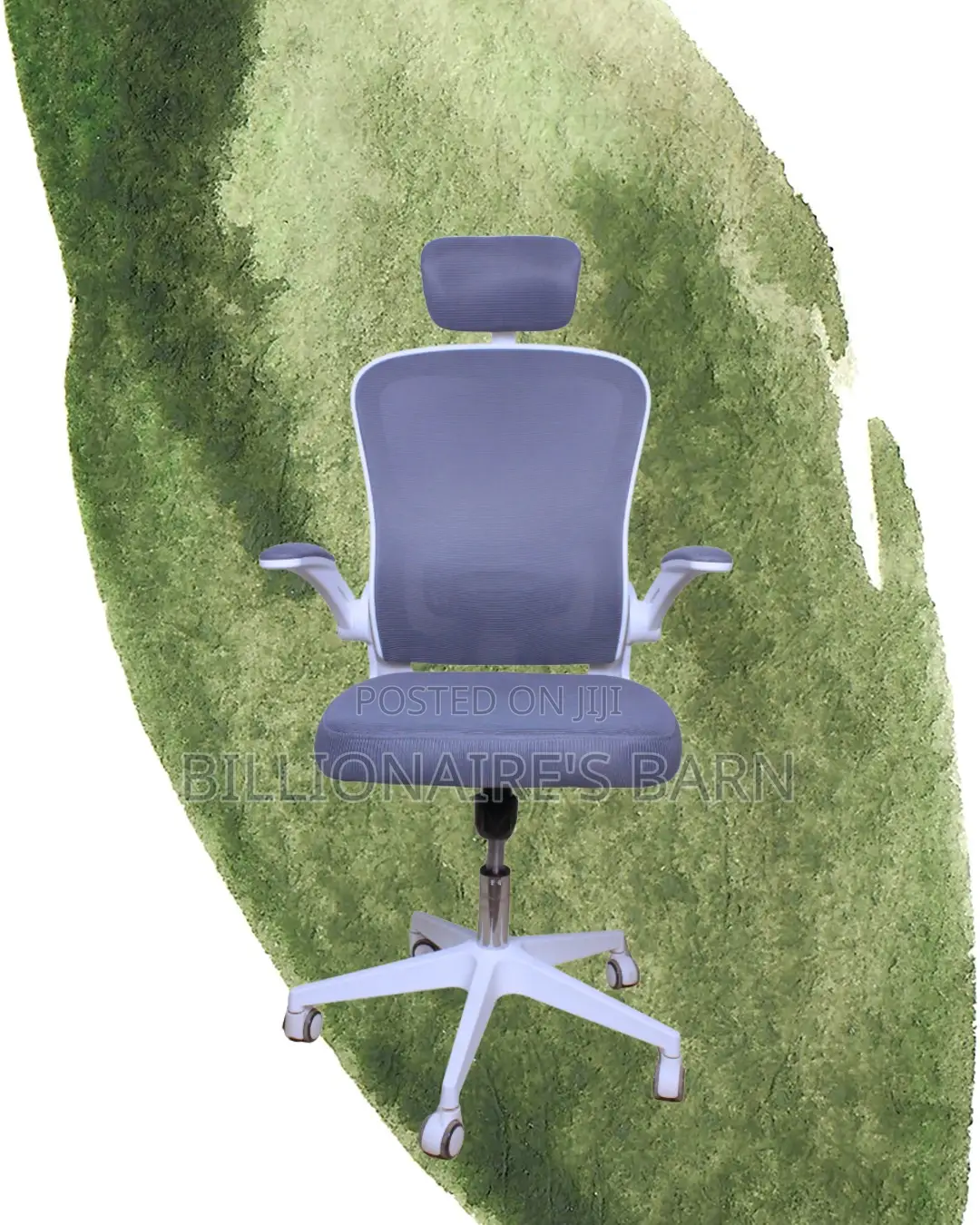 Space-Saving White Ergonomic Office Chair | Steel Frame