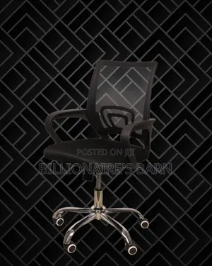 Minimal Secretarial Mesh Office Chair | Headrest Support