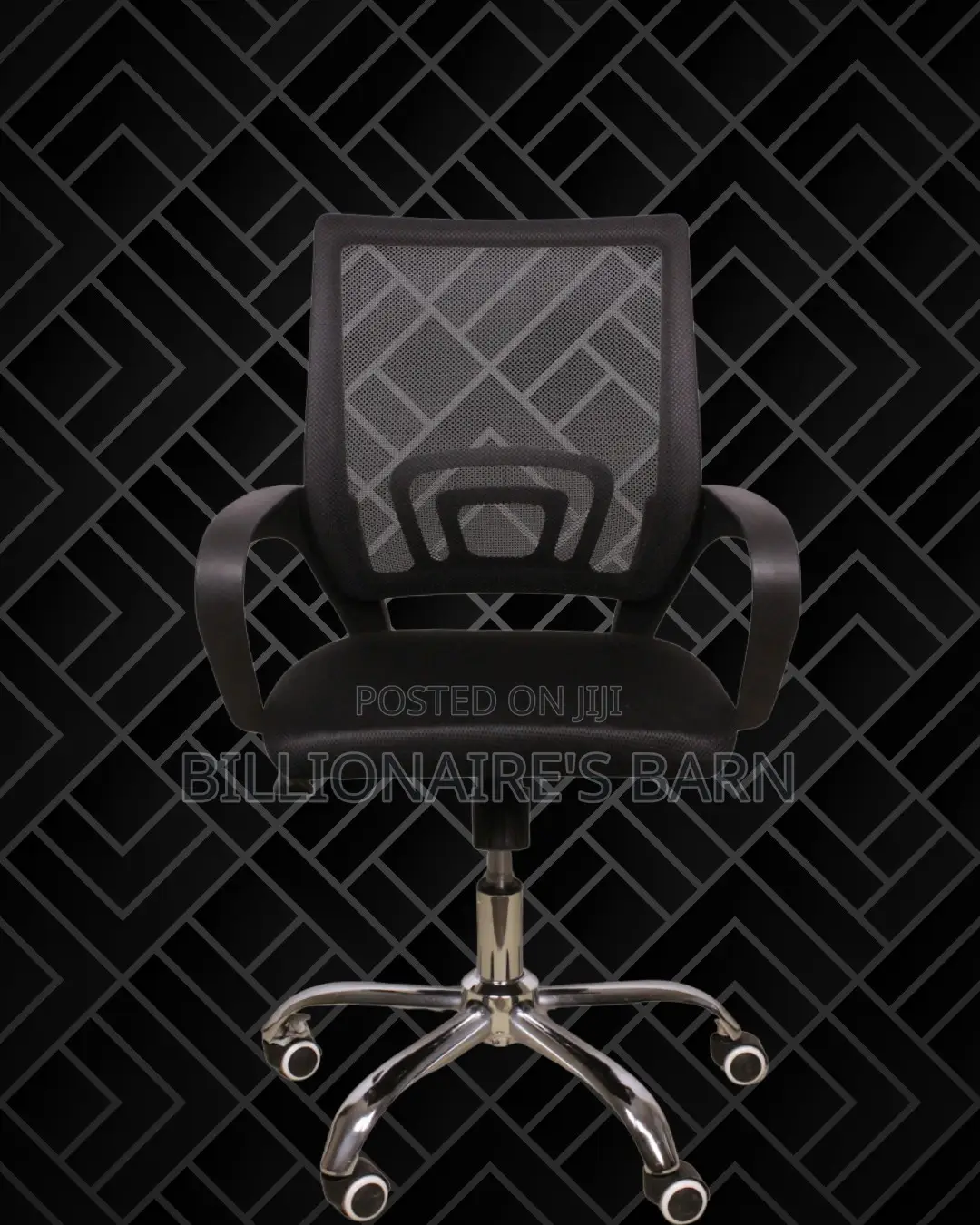 Minimal Secretarial Mesh Office Chair | Headrest Support