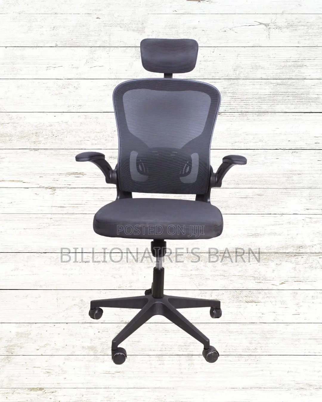 Grey Ergonomic Office Chair | Executive Swivel Base