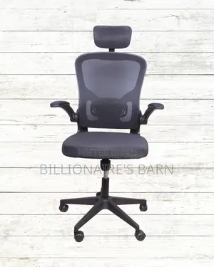 Grey Ergonomic Office Chair | Executive Swivel Base