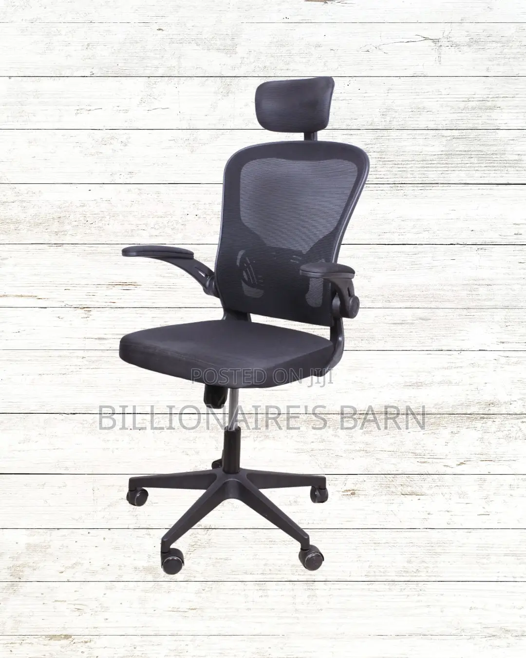 Grey Ergonomic Office Chair | Executive Swivel Base
