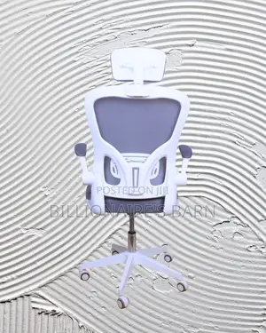 White Ergonomic Office Chair | Executive Steel Frame
