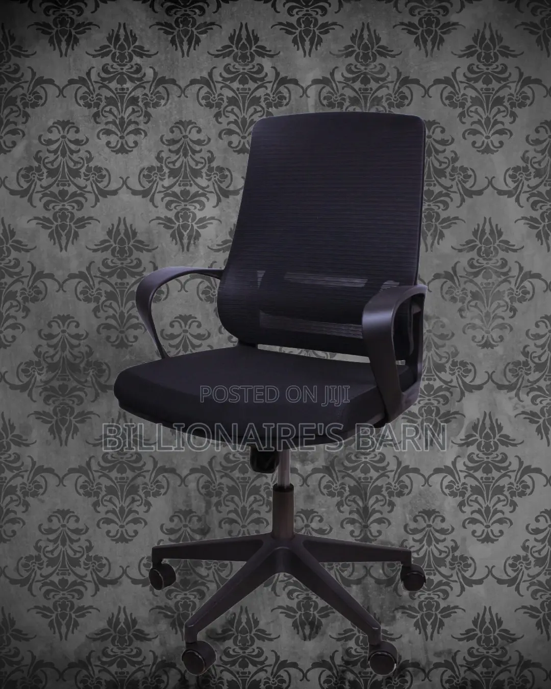 Plush Black Ergonomic Mesh Office Chair — All-Day Comfort