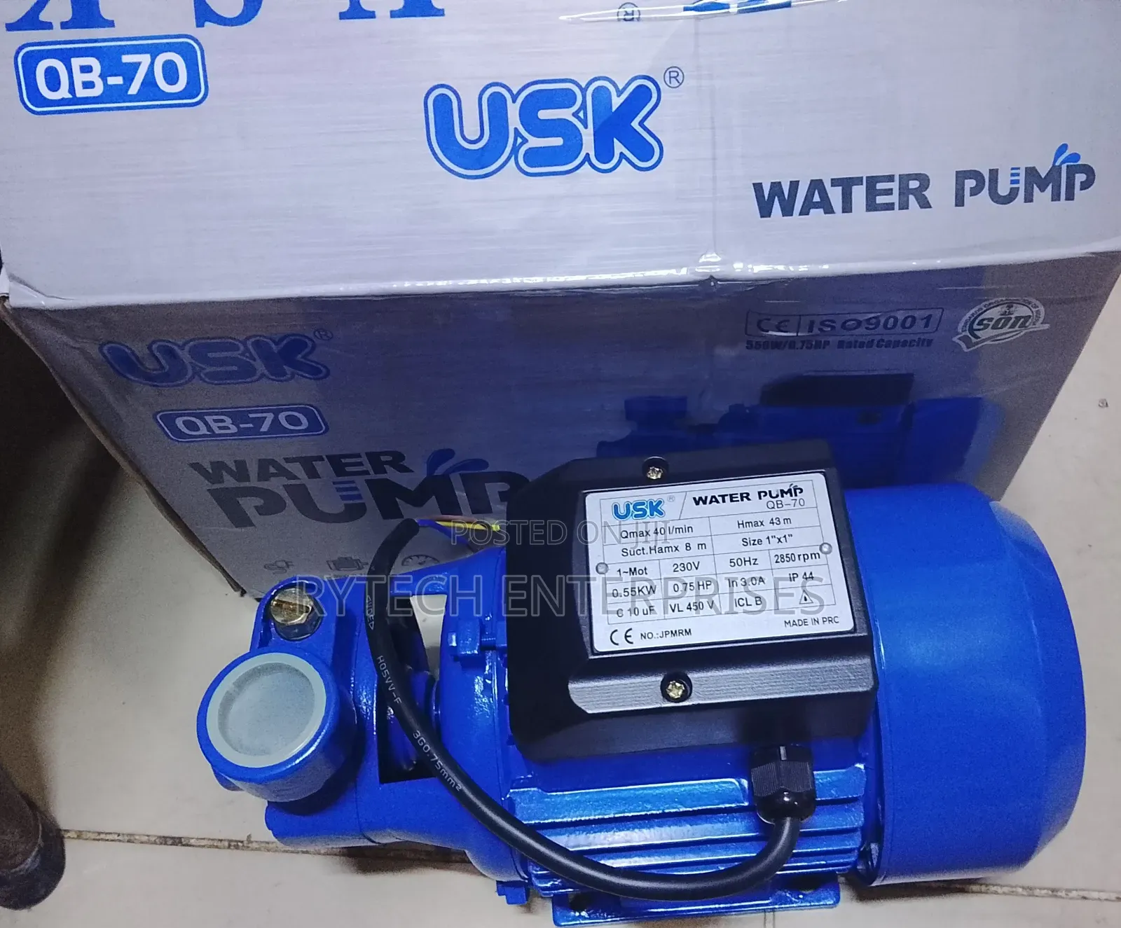 Usk Electric Booster Pump 0.75hp